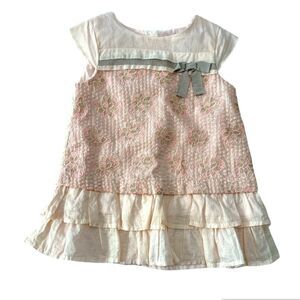 Catherine Malandrino | Baby Girls Peach Orange Formal Sleeveless Dress 2T